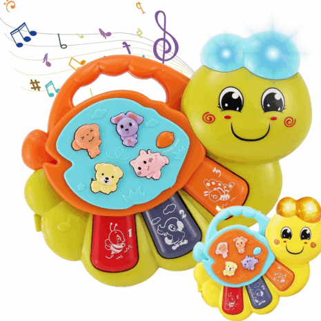 Jucarie interactiva bebe Mini orga Omida cu lumini si muzica