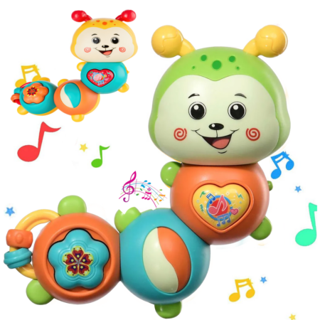 Jucarie interactiva bebe Omida cu lumini si functie de rotire