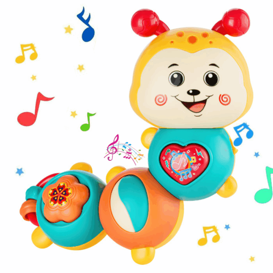 Jucarie interactiva bebe Omida cu lumini si functie de rotire