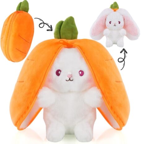 Jucarie plus Iepurasul imbracat Morcovul surpriza cu fermoar