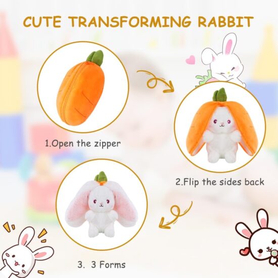 Jucarie plus Iepurasul imbracat Morcovul surpriza cu fermoar