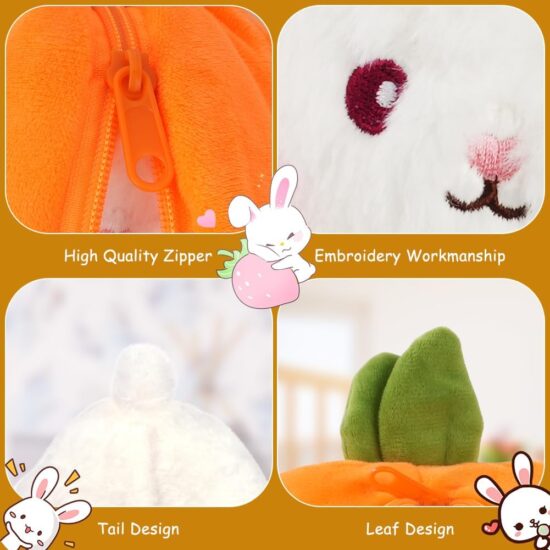 Jucarie plus Iepurasul imbracat Morcovul surpriza cu fermoar