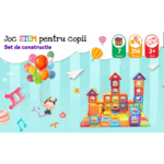 Set 132 piese constructie Stem Set creativ cu diferite forme