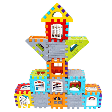 Set 186 piese constructie Stem Set creativ cu diferite forme