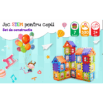 Set 300 piese constructie Stem Set creativ cu diferite forme