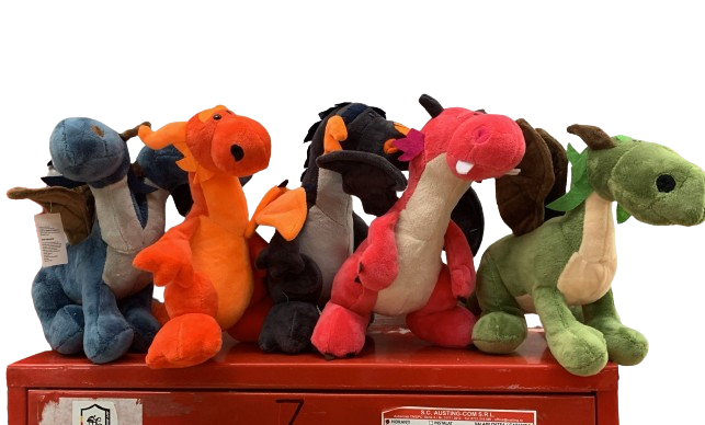 Set 5 Jucarii Dinozauri din plus de diferite culori catifelati
