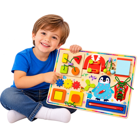 Tabla Busy Board Activitati uzuale educative Placa incuietori