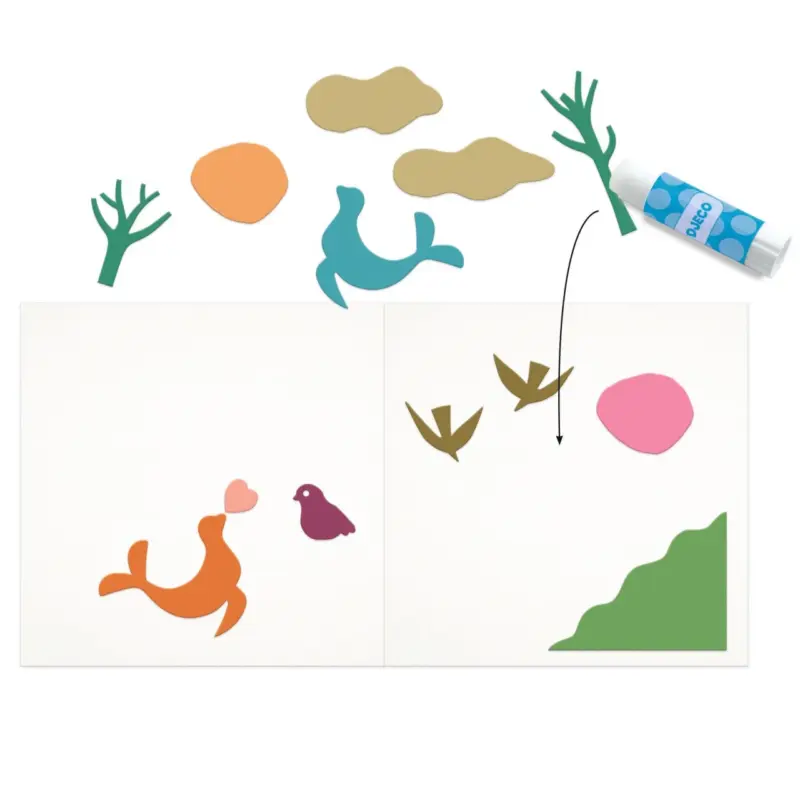 Atelierul Creativ Joc Little Papers Activitate de colaj Djeco