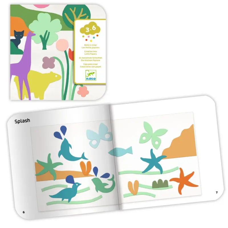 Atelierul Creativ Joc Little Papers Activitate de colaj Djeco
