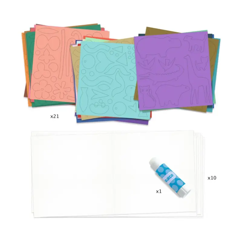 Atelierul Creativ Joc Little Papers Activitate de colaj Djeco