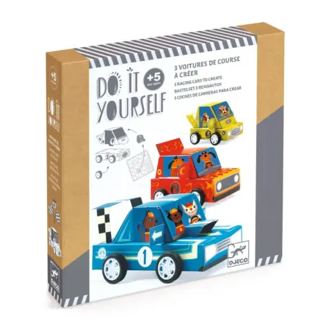Atelierul creativ Joc Asambleaza masinile de curse Grand Djeco