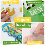 Carte activitati educative Animale Stickere reutilizabile in engleza