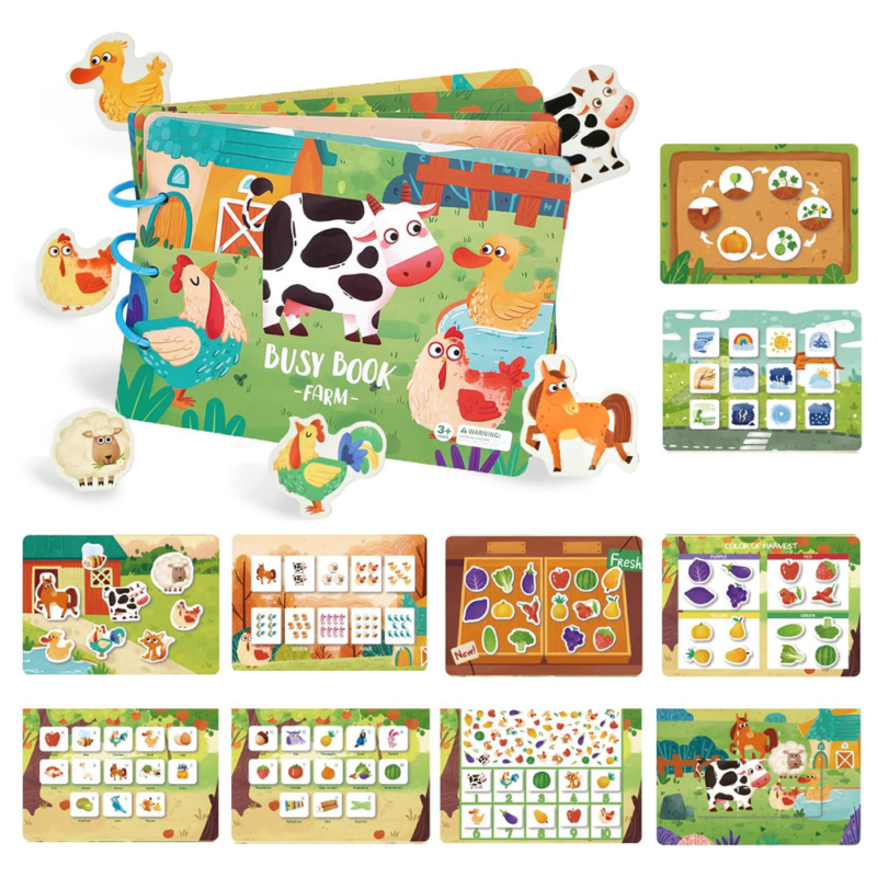 Carte activitati educative Animale Stickere reutilizabile in engleza