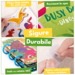 Carte activitati educative Dinozauri Stickere reutilizabile in engleza