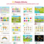 Carte cu activitati educative si Stickere reutilizabile in limba engleza