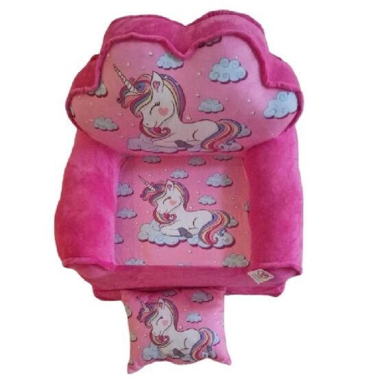 Fotoliu extensibil Unicorn cu Perna din plus Roz 115cm 3 placi