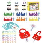 Joc Montessori Asociere Lacate cu chei si Forme geometrice culori