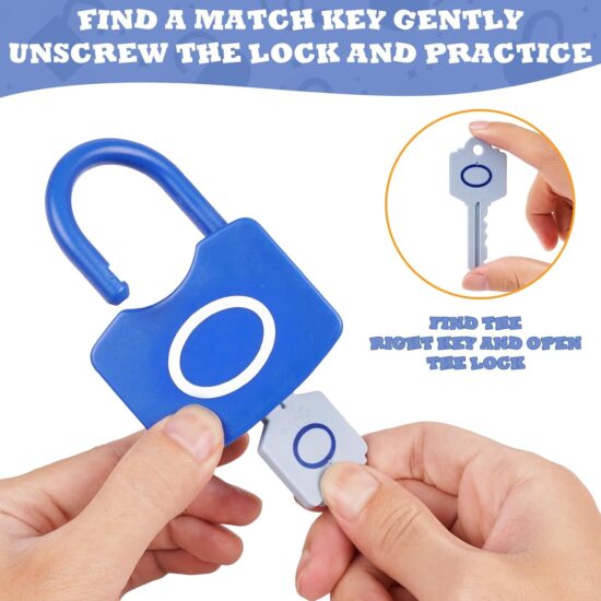 Joc Montessori Asociere Lacate cu chei si Forme geometrice culori