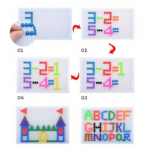Joc creativ Mozaic copii cu butoni colorati din plastic