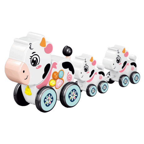 Jucarie interactiva Mama si Puii Vacuta muzicala cu lumini