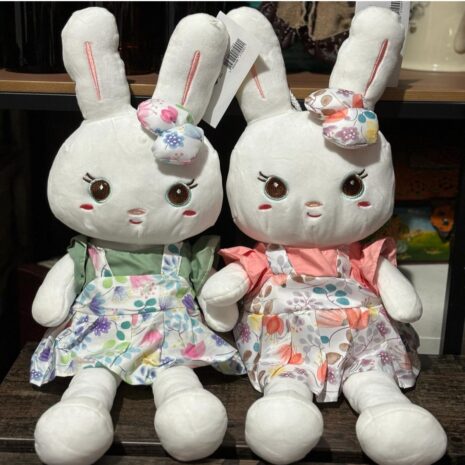 Papusa Iepurasul din plus cu Rochita si fundita 55 cm