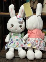 Papusa Iepurasul din plus cu Rochita si fundita 55 cm