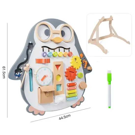 Placa Busy Board Pinguinul cu activitati educative Tabla desen