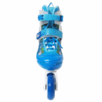 Role reglabile Alb-Bleu din aluminiu cu Roti din silicon si frana