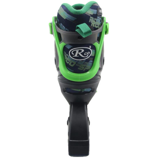 Role reglabile Verde-Negru din aluminiu cu Roti din silicon si frana