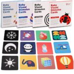 Set 16 de carduri Senzoriale bebe Carti pentru stimulare vizuala
