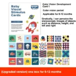 Set 16 de carduri Senzoriale bebe Carti pentru stimulare vizuala