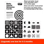 Set 16 de carduri Senzoriale bebe Carti pentru stimulare vizuala