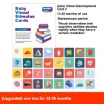 Set 16 de carduri Senzoriale bebe Carti pentru stimulare vizuala
