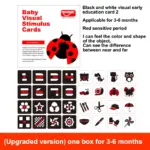 Set 16 de carduri Senzoriale bebe Carti pentru stimulare vizuala