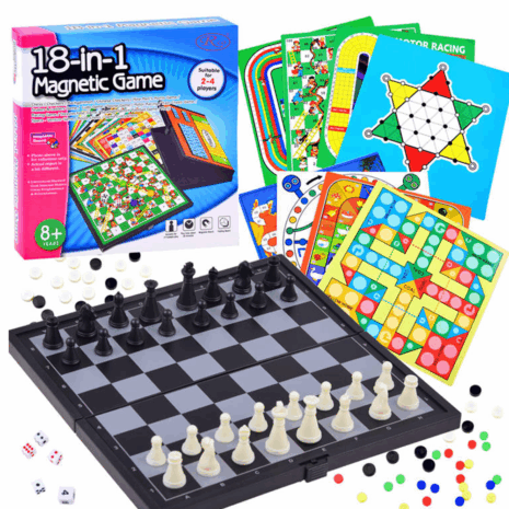 Set 18 Jocuri de societate Sah Dame Fotbal Table Manji