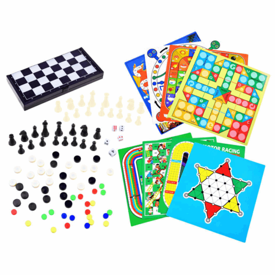 Set 18 Jocuri de societate Sah Dame Fotbal Table Manji