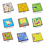 Set 18 Jocuri de societate Sah Dame Fotbal Table Manji