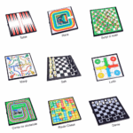 Set 18 Jocuri de societate Sah Dame Fotbal Table Manji