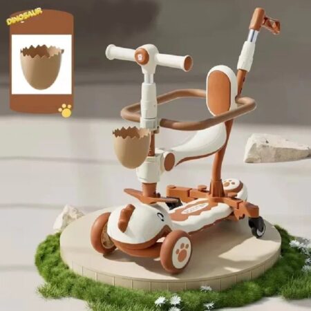 Trotineta Dinozaur Maro 6in1 Tricicleta copii cu maner parental