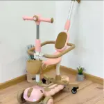 Trotineta Dinozaur Roz 6in1 Tricicleta copii cu maner parental