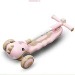 Trotineta Dinozaur Roz 6in1 Tricicleta copii cu maner parental