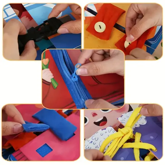 Carte Montessori cu activitati educative Jucarie senzoriala