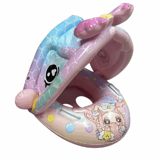 Colac Balena Chilotel cu Parasolar Animale gonflabil bebe