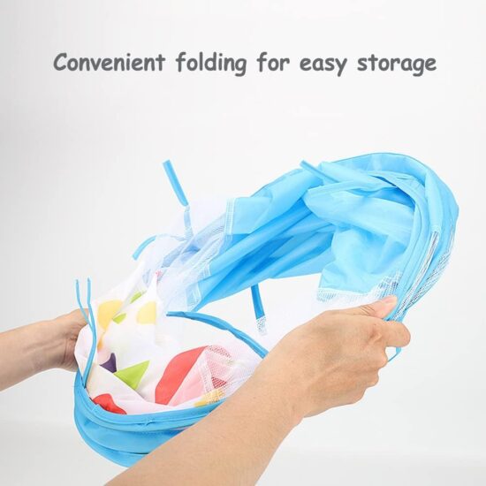 Cort de joaca copii Bleu Tunel Piscina Casuta Cos baschet 3 in 1