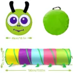 Cort tunel copii Omida cu inele colorate Curcubeu cu inchidere