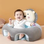 Fotoliu bebelusi Leul Gri cu suport pentru picioare din plus