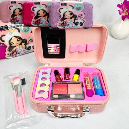 Geanta cosmetica Machiaj si Manichiura pentru fetite cu maner