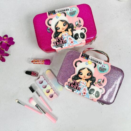 Geanta cosmetica Machiaj si Manichiura pentru fetite cu maner