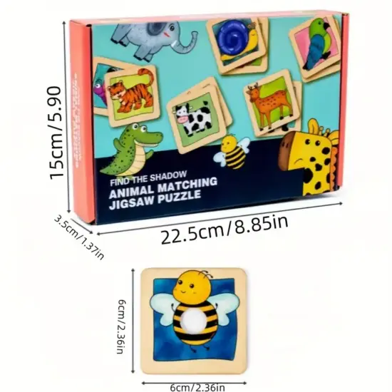 Joc educativ Jocul umbrelor Asociaza si recunoaste Animalele