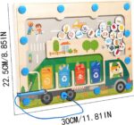 Joc educativ lemn Labirint magnetic Sortarea deseurilor pe culori
